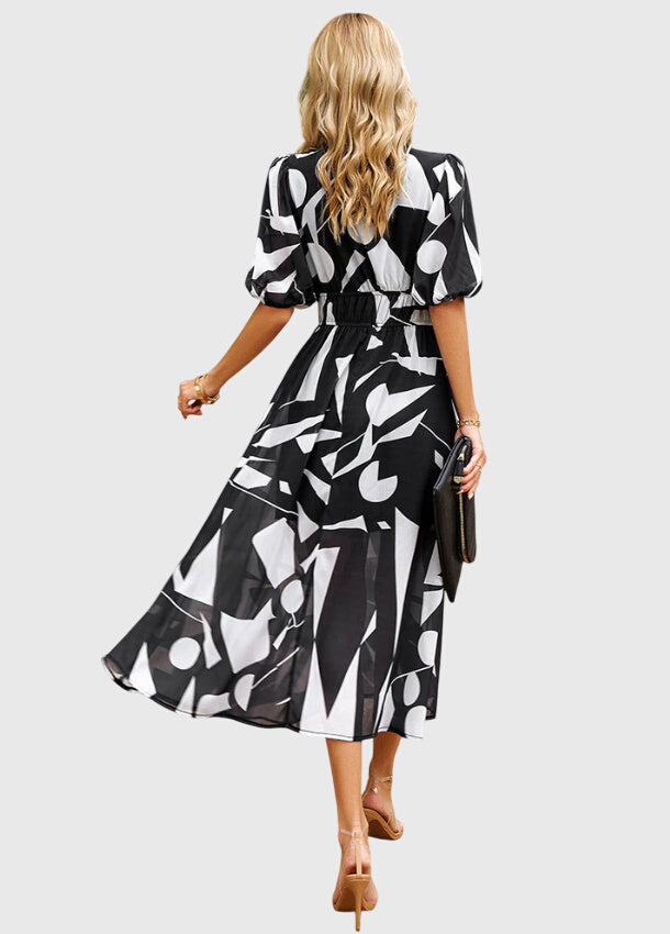 Merlin™ | Modelująca Kwiatowa Sukienka Midi